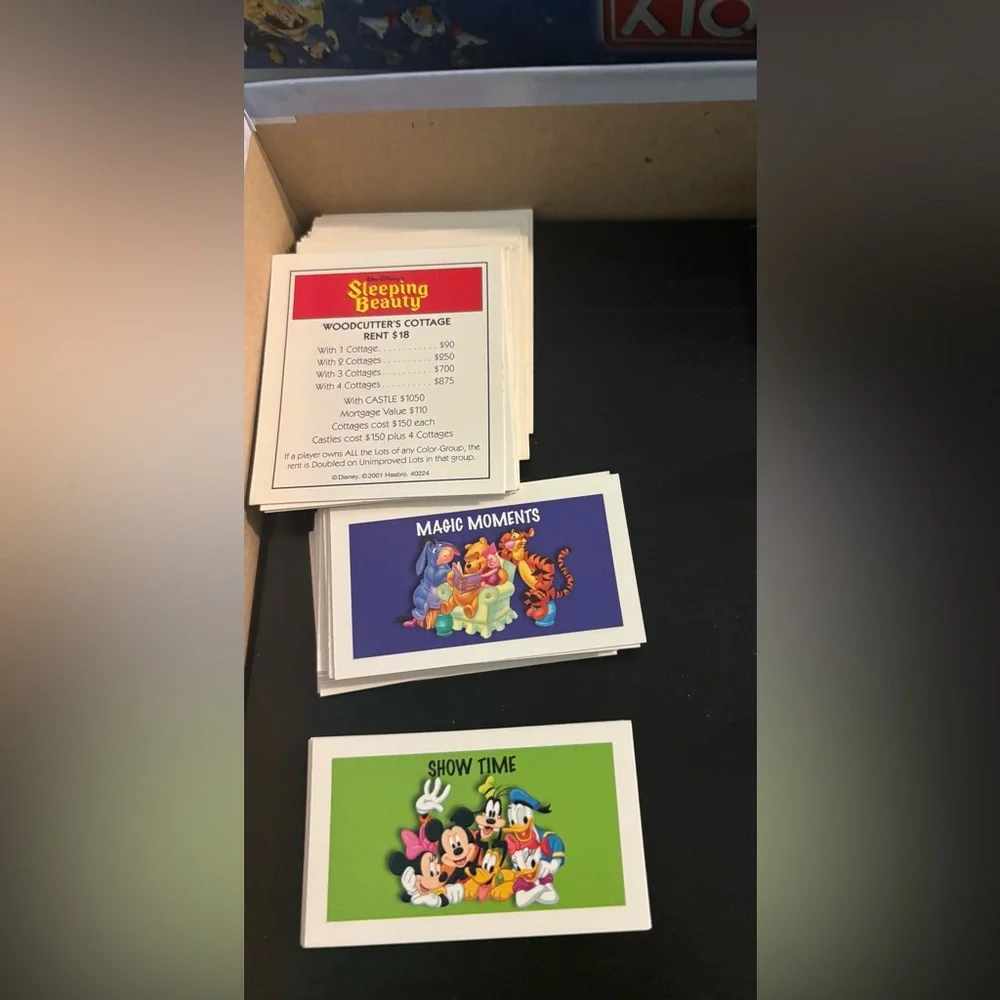 Vintage 2001 Disney Monopoly Parker‎ Brothers 8 Collectible Movers Castles